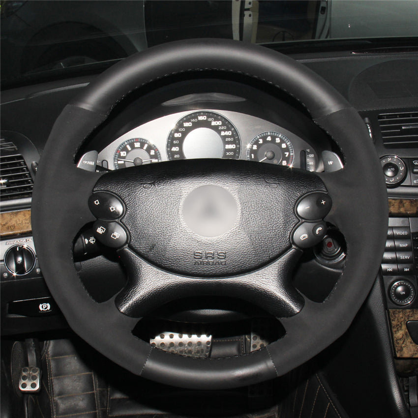 MEWANT Couvre Volant pour Mercedes-Benz CLK 55 AMG C209 CLS 55 AMG C219 CLS 63 AMG C219 E 63 AMG W211 SL 55 AMG R230
