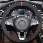 MEWANT Couvre Volant pour Mercedes-Benz A-Class B-Class C-Class CLA-Class CLS-Class E-Class (W213) EQV (W447) GLC-Class (X253C253) GLE-Class (W166C292) (W470)