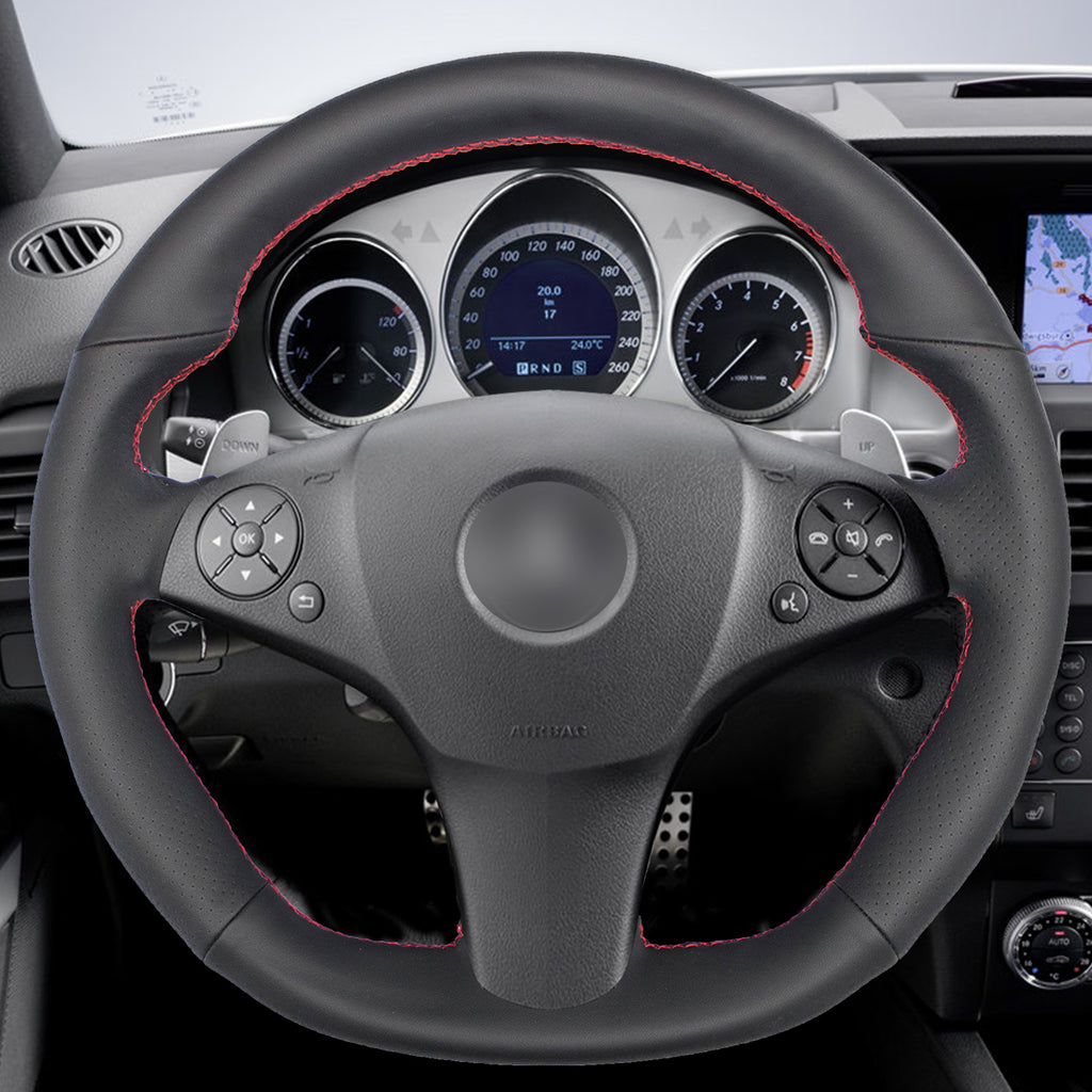 MEWANT Couvre Volant pour Mercedes-Benz AMG C63 W204 CLS-Class C219 CLS 63 E 63 AMG W212 AMG SL 63 R230SLS AMG C197 R197