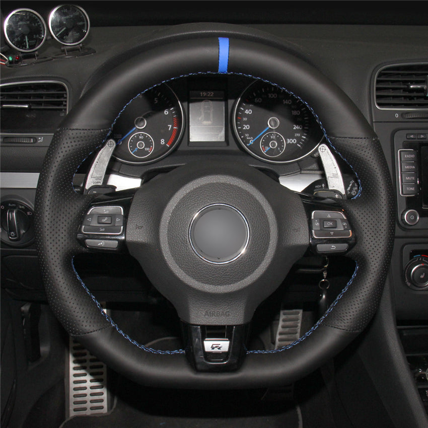 MEWANT Couvre Volant pour VW Golf 6 (VI) GTI Polo GTI Polo R-Line Scirocco CC Tiguan 2009-2014