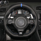 MEWANT Couvre Volant pour VW Golf 6 (VI) GTI Polo GTI Polo R-Line Scirocco CC Tiguan 2009-2014