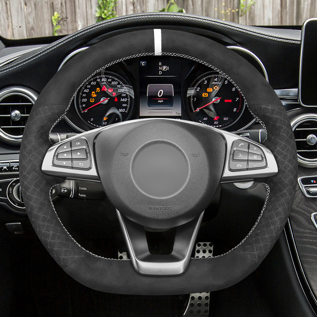 MEWANT Couvre Volant pour Mercedes-Benz C-Class W205 AMG C43 CLA-Class C117 CLS-Class C218 SL-Class R231 GLC-Class X253 C253