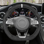 MEWANT Couvre Volant pour Mercedes-Benz C-Class W205 AMG C43 CLA-Class C117 CLS-Class C218 SL-Class R231 GLC-Class X253 C253