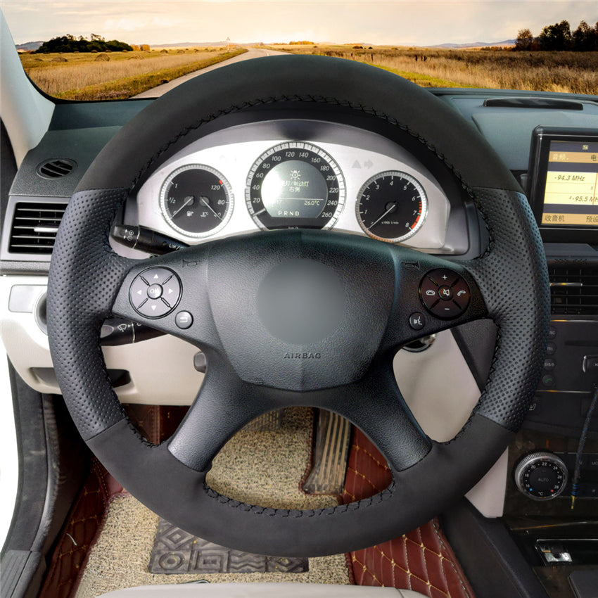 MEWANT Couvre Volant pour Mercedes-Benz W204 C-Class 2007-2010 Mercedes-Benz C280 C230 C180 C260 C200 C300