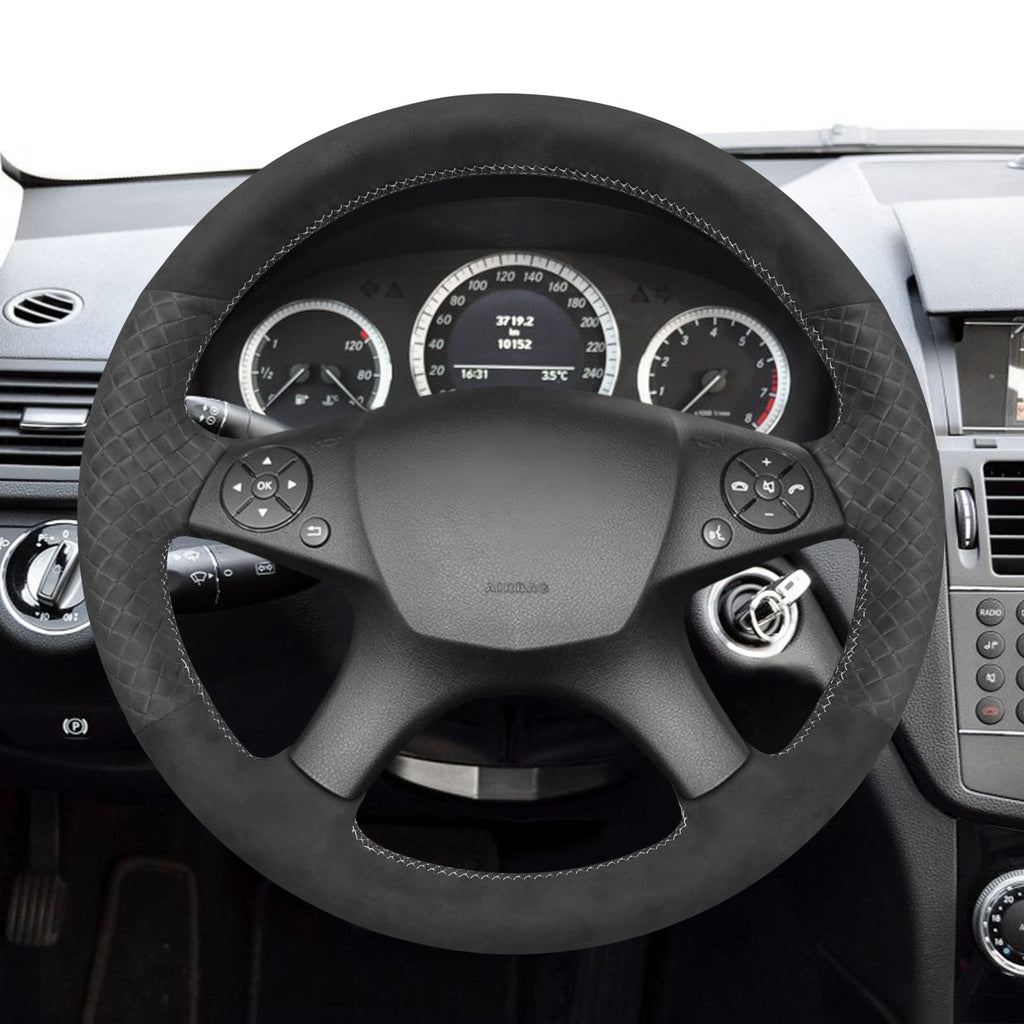 MEWANT Couvre Volant pour Mercedes-Benz W204 C-Class 2007-2010 Mercedes-Benz C280 C230 C180 C260 C200 C300