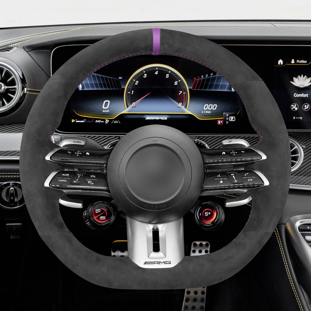 MEWANT Couvre Volant pour Mercedes-Benz AMG CLS53 (C257)  E53 (W213) E63 (W213) EQS 53 (V297)T (C190R190)