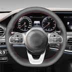 MEWANT Couvre Volant pour Mercedes-Benz AMG-Line AMG-Sport A-Class B-Class (W247) C-Class (W205) CLA-Class (C118) E-Class (W213)GLE-Class