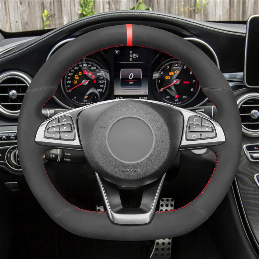 MEWANT Couvre Volant pour Mercedes-Benz C-Class W205 AMG C43 CLA-Class C117 CLS-Class C218 SL-Class R231 GLC-Class X253 C253