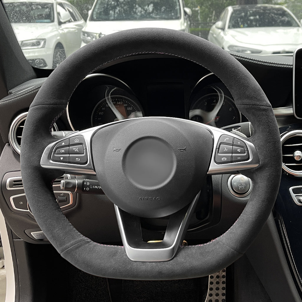 MEWANT Couvre Volant pour Mercedes-Benz C-Class W205 AMG C43 CLA-Class C117 CLS-Class C218 SL-Class R231 GLC-Class X253 C253