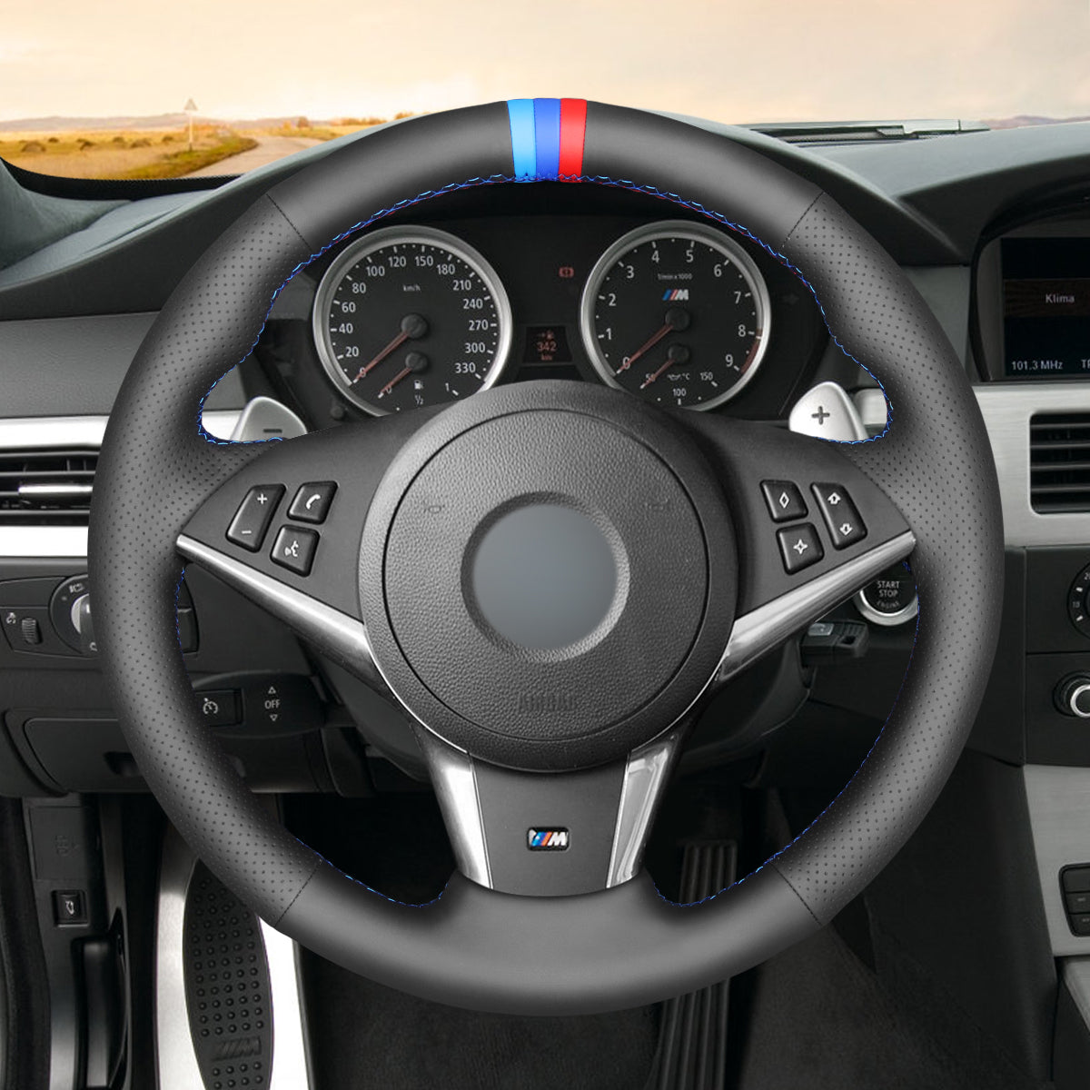 MEWANT Couvre Volant pour BMW M5 E60 E61 E63 E64