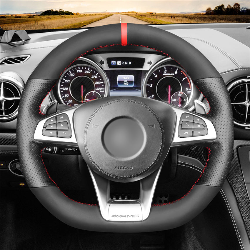 MEWANT Couvre Volant pour Mercedes-Benz AMG GT C190 R190 C 63 W205 CLA 45 C117 E 43 W213 SLC 43 SL 63