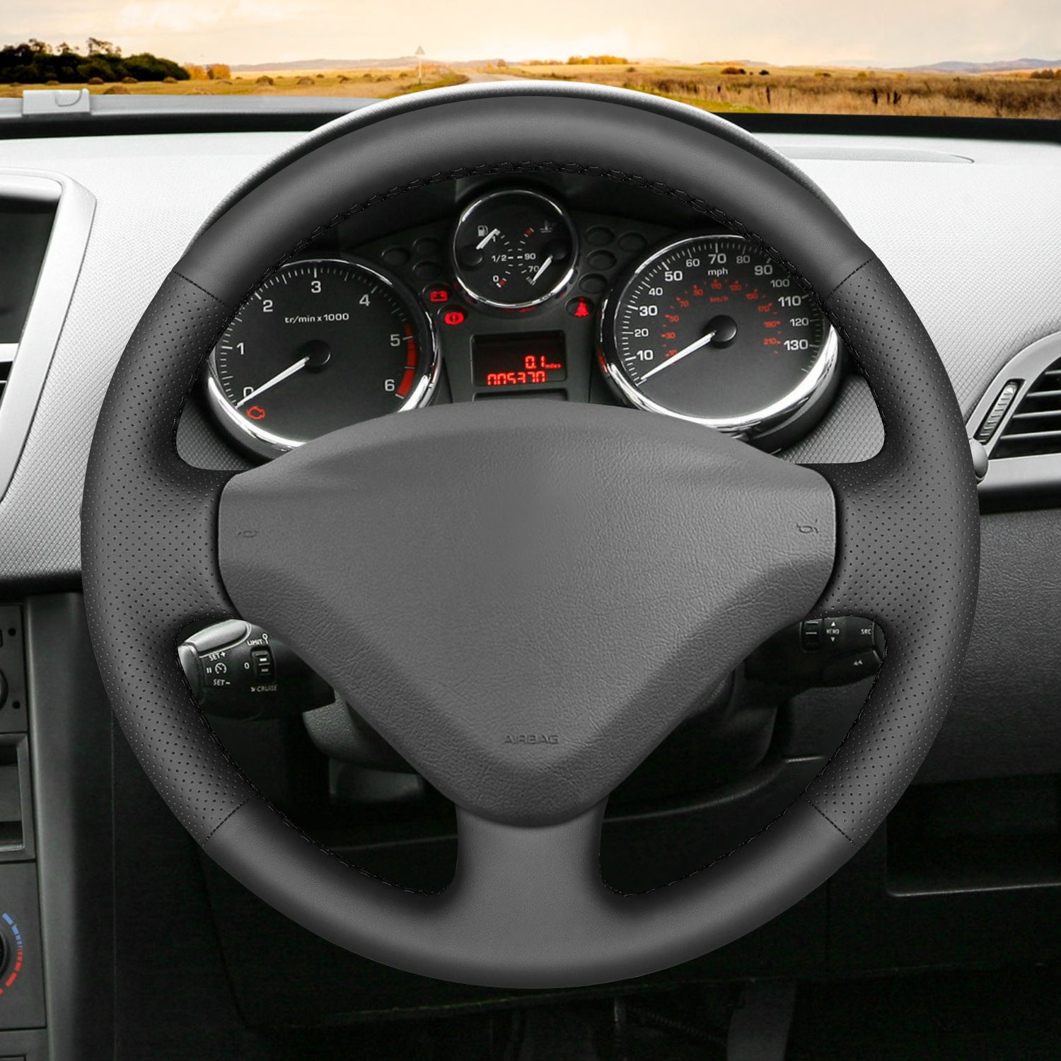 MEWANT Couvre Volant pour Peugeot 206 207 CC 207 SW Expert Partner