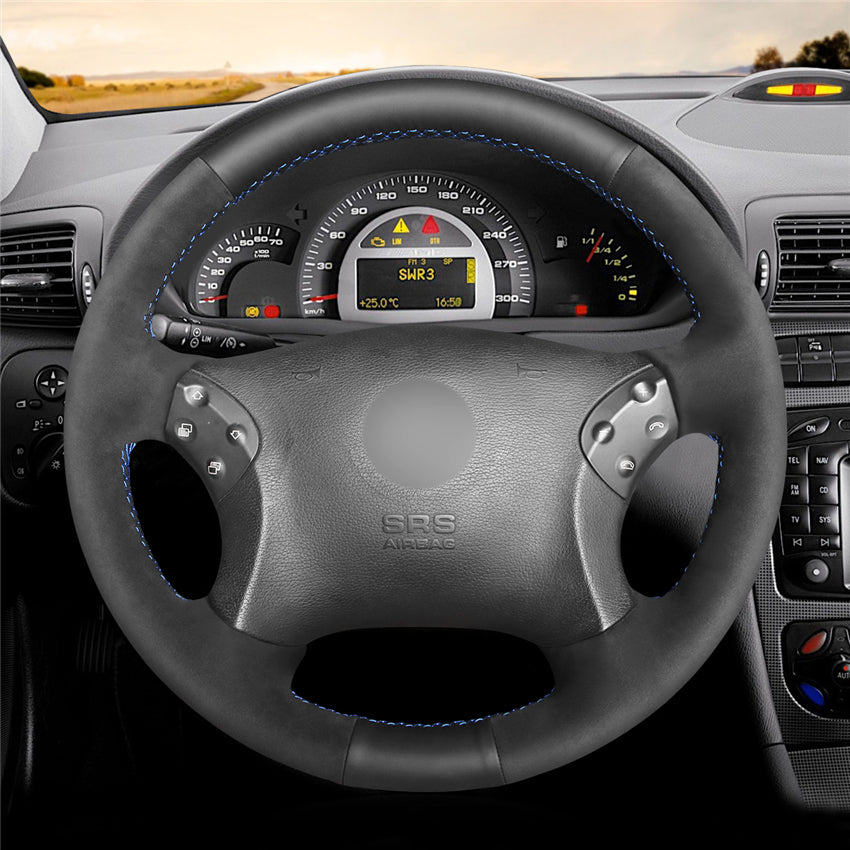 MEWANT Couvre Volant pour Mercedes-Benz C-Class W203 2001-2007 C32 AMG 2002-2003