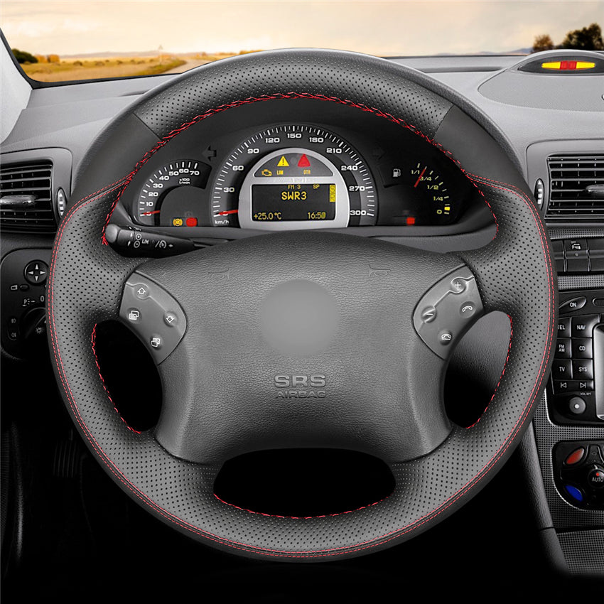 MEWANT Couvre Volant pour Mercedes-Benz C-Class W203 2001-2007 C32 AMG 2002-2003