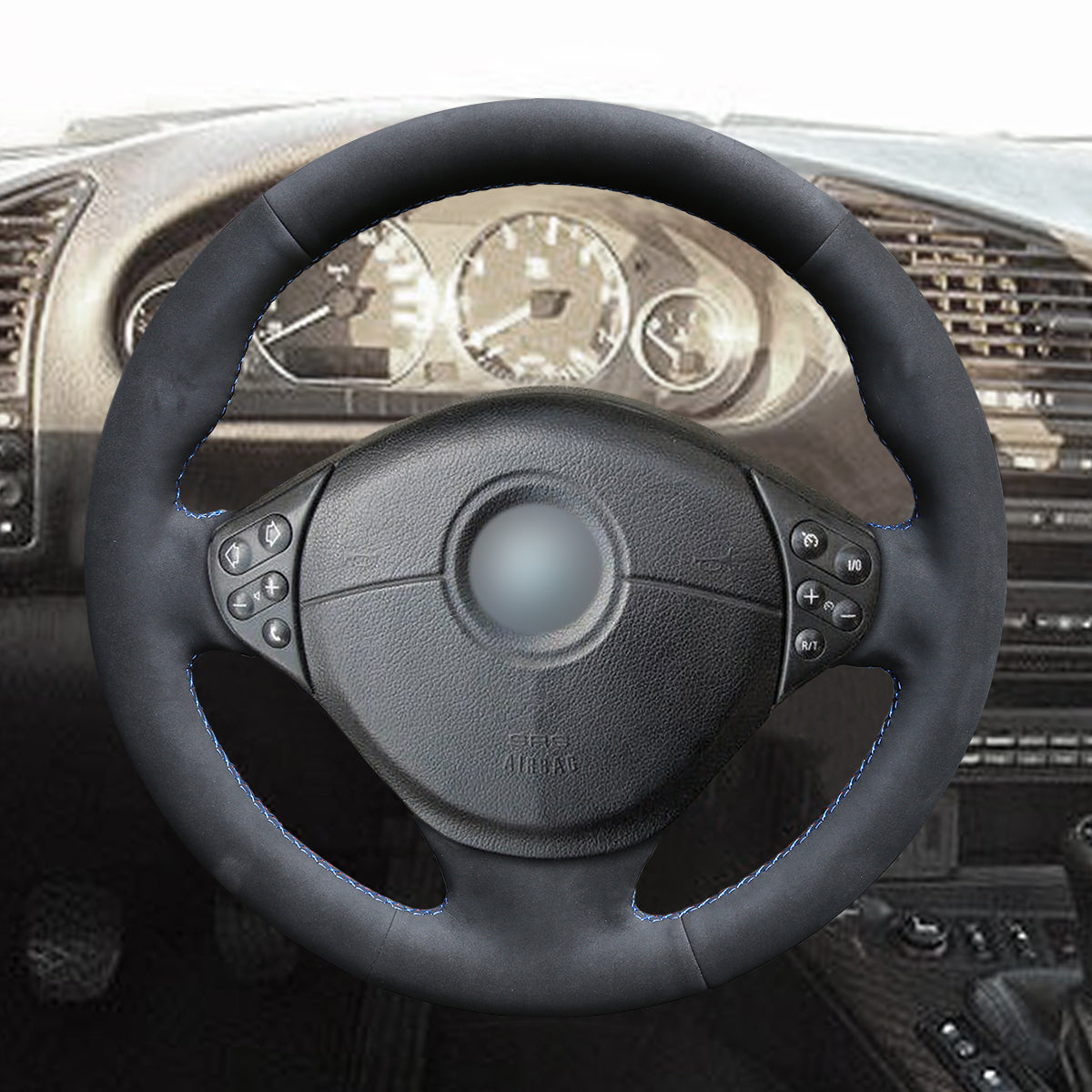 MEWANT Couvre Volant pour BMW 3 Series E36  5 Series E39 7 Series E38 Z3 M3 E36 M5 E39