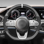MEWANT Couvre Volant pour Mercedes-Benz AMG-Line AMG-Sport A-Class B-Class (W247) C-Class (W205) CLA-Class (C118) E-Class (W213)GLE-Class