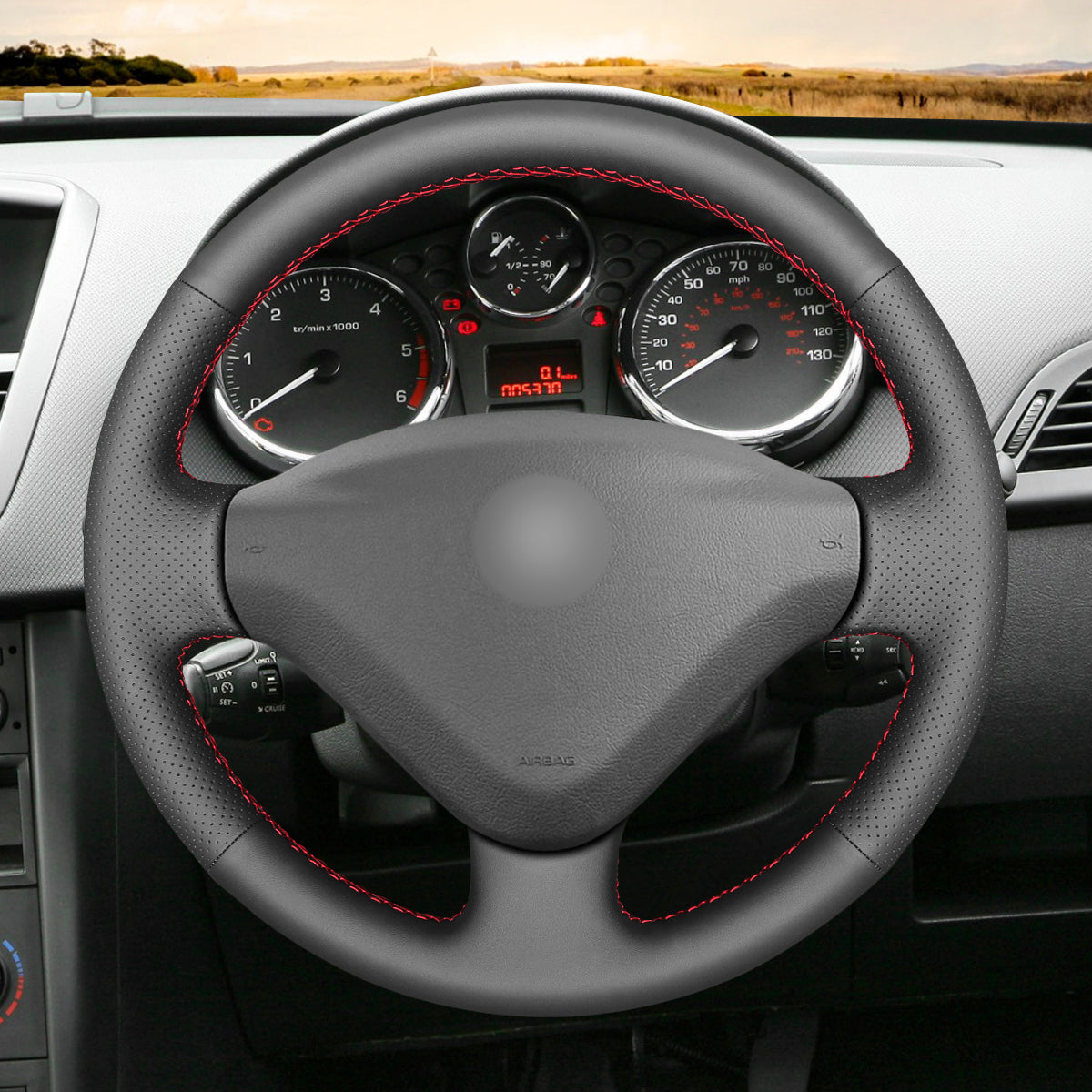 MEWANT Couvre Volant pour Peugeot 206 207 CC 207 SW Expert Partner