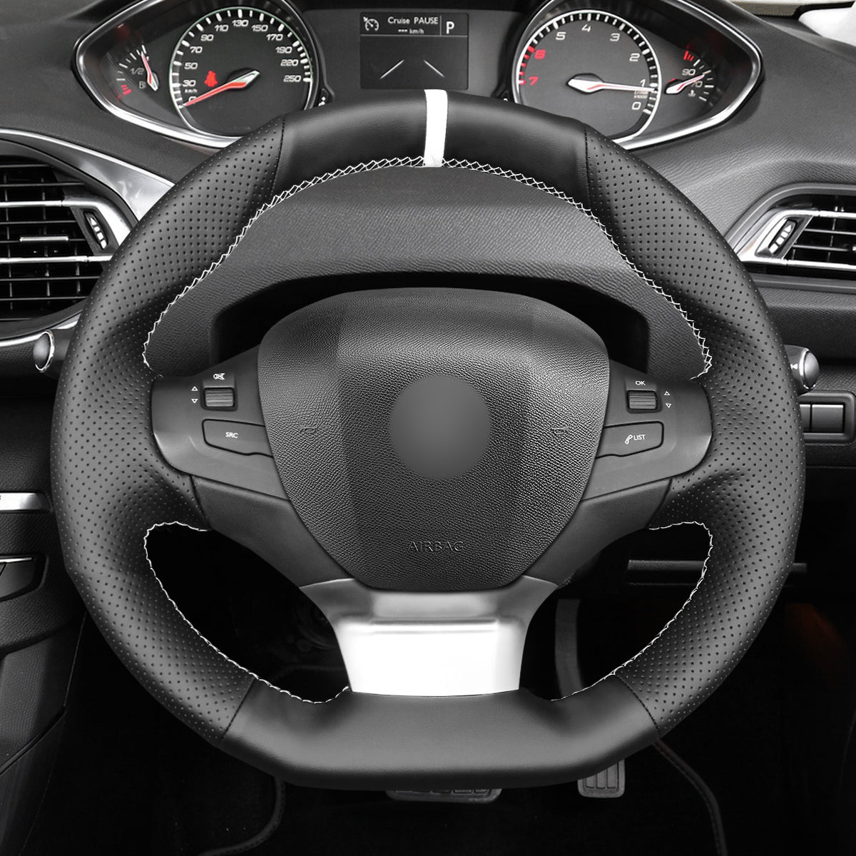 MEWANT Couvre Volant pour Peugeot 308 2013-2021 / 308 SW 2014-2021