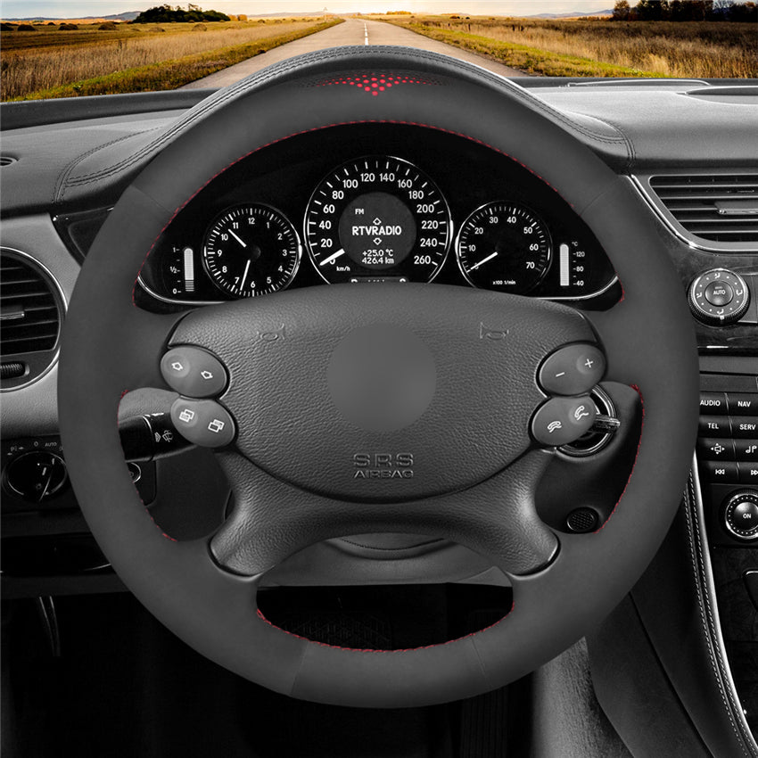 MEWANT Couvre Volant pour W211 CLK-Class C209 CLS-Class C219 G-Class W463 SL-Class R230 2003-2008