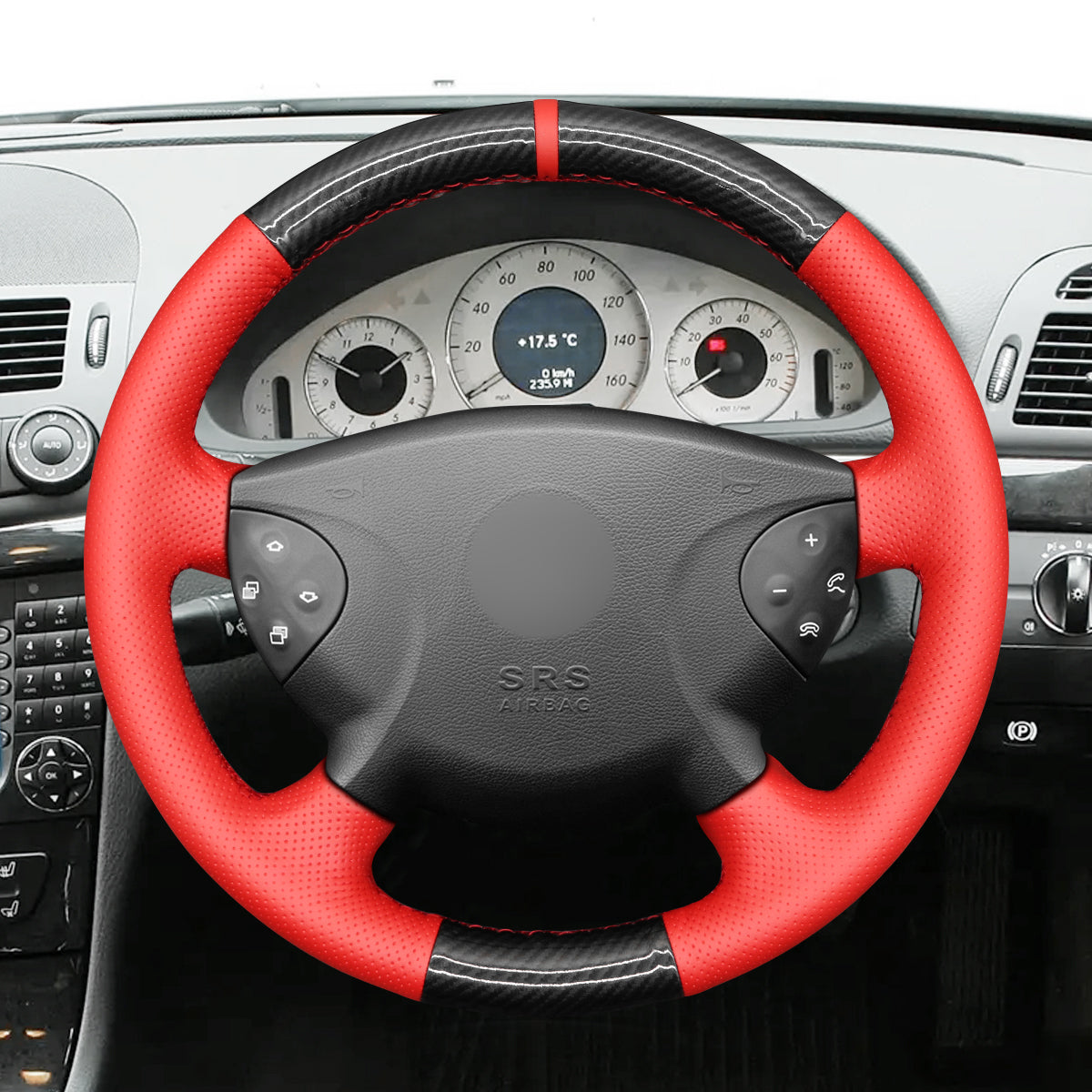 MEWANT Couvre Volant pour Mercedes-Benz E-Class W211 2003-2006 G-Class W463 2003-2007