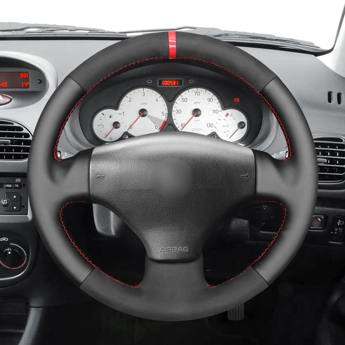 MEWANT Couvre Volant pour Peugeot 206 2001-2009 / 206 SW 2002-2007