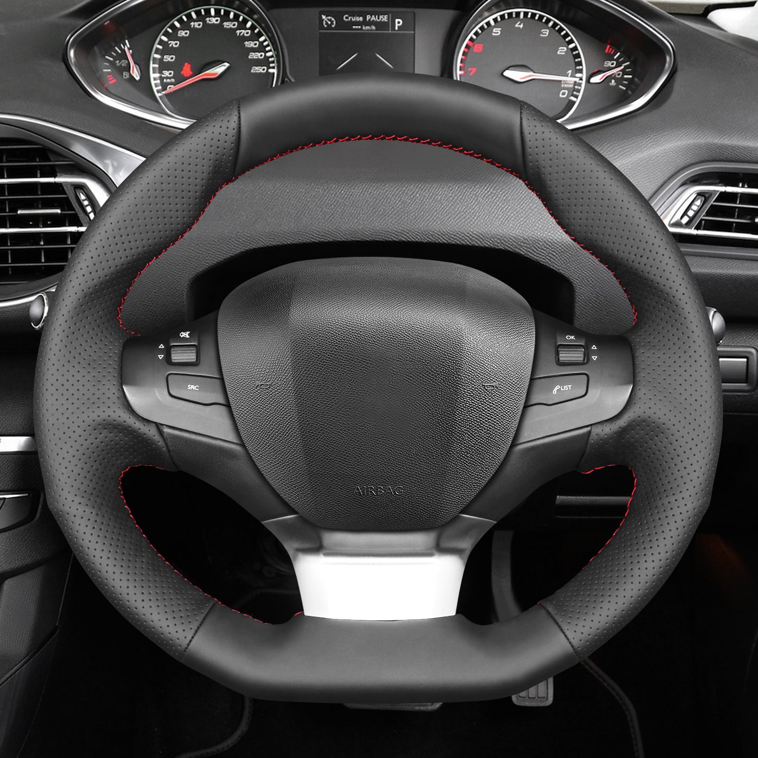 MEWANT Couvre Volant pour Peugeot 308 2013-2021 / 308 SW 2014-2021