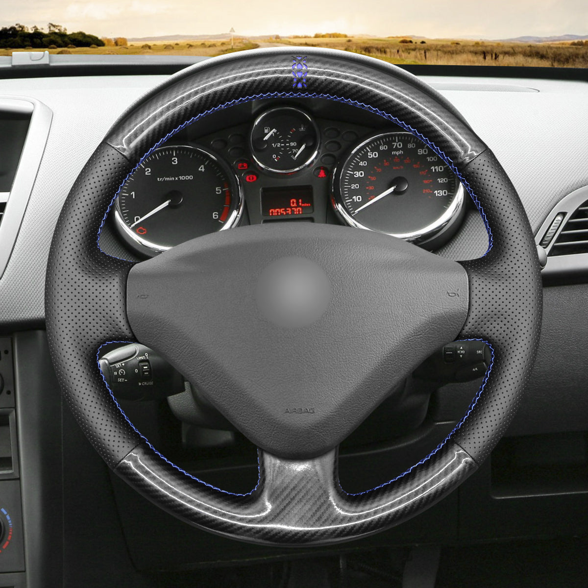 MEWANT Couvre Volant pour Peugeot 206 207 CC 207 SW Expert Partner