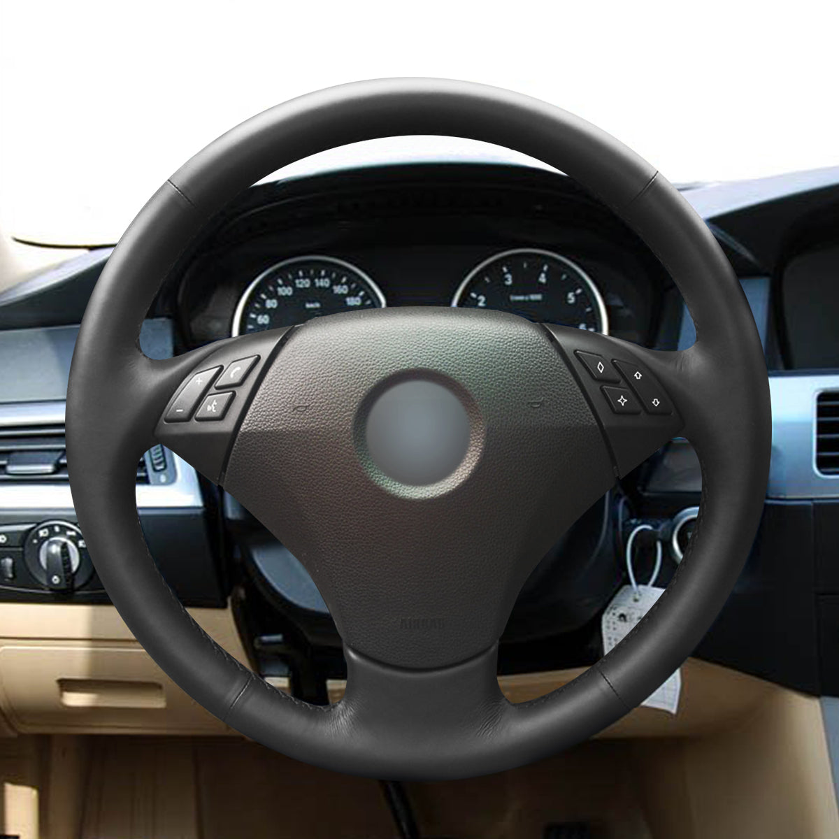 MEWANT Couvre Volant pour BMW 5 Series E60 E61 2004-2009