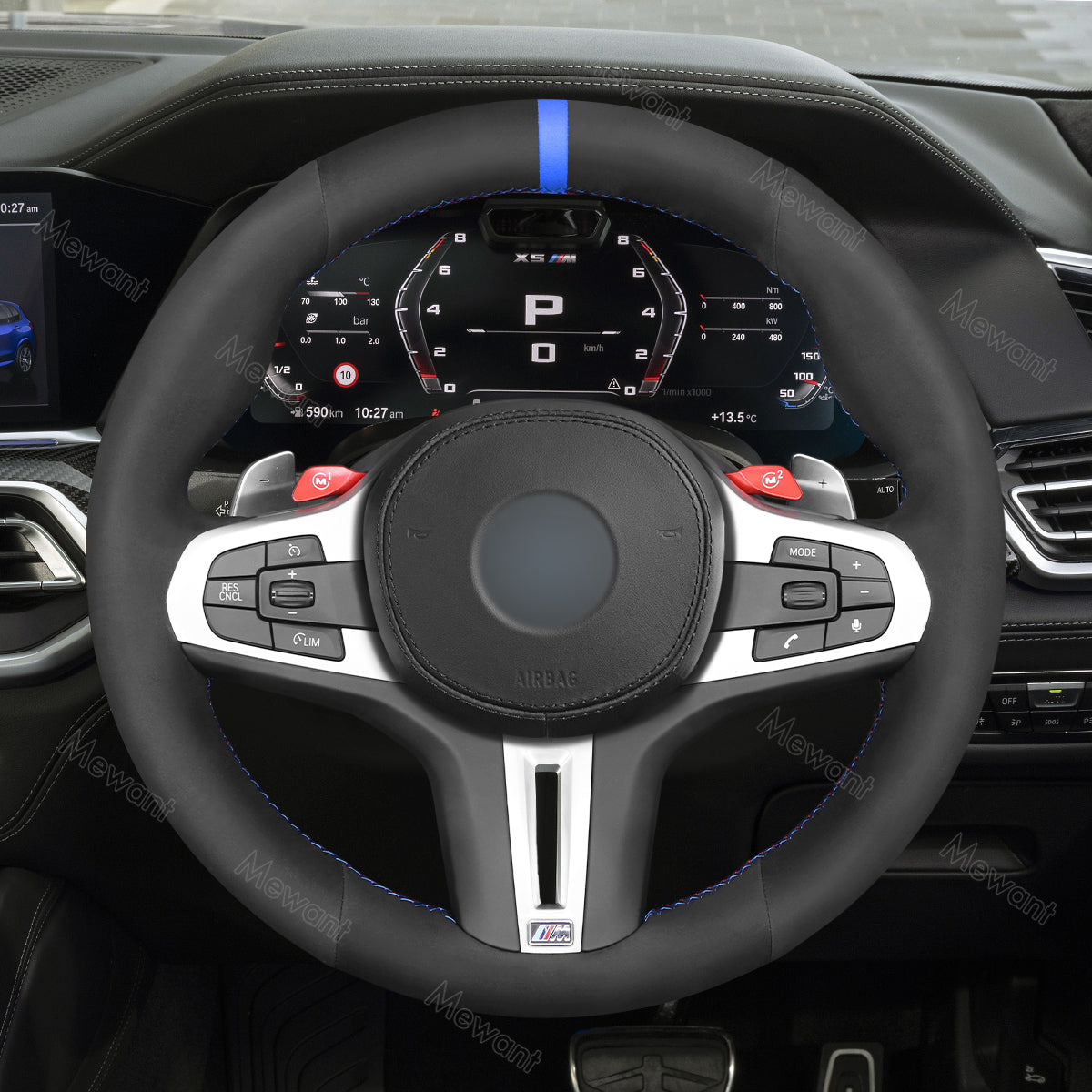 MEWANT Couvre Volant pour BMW M2 M3 M4 M5 M8 G8X F9X