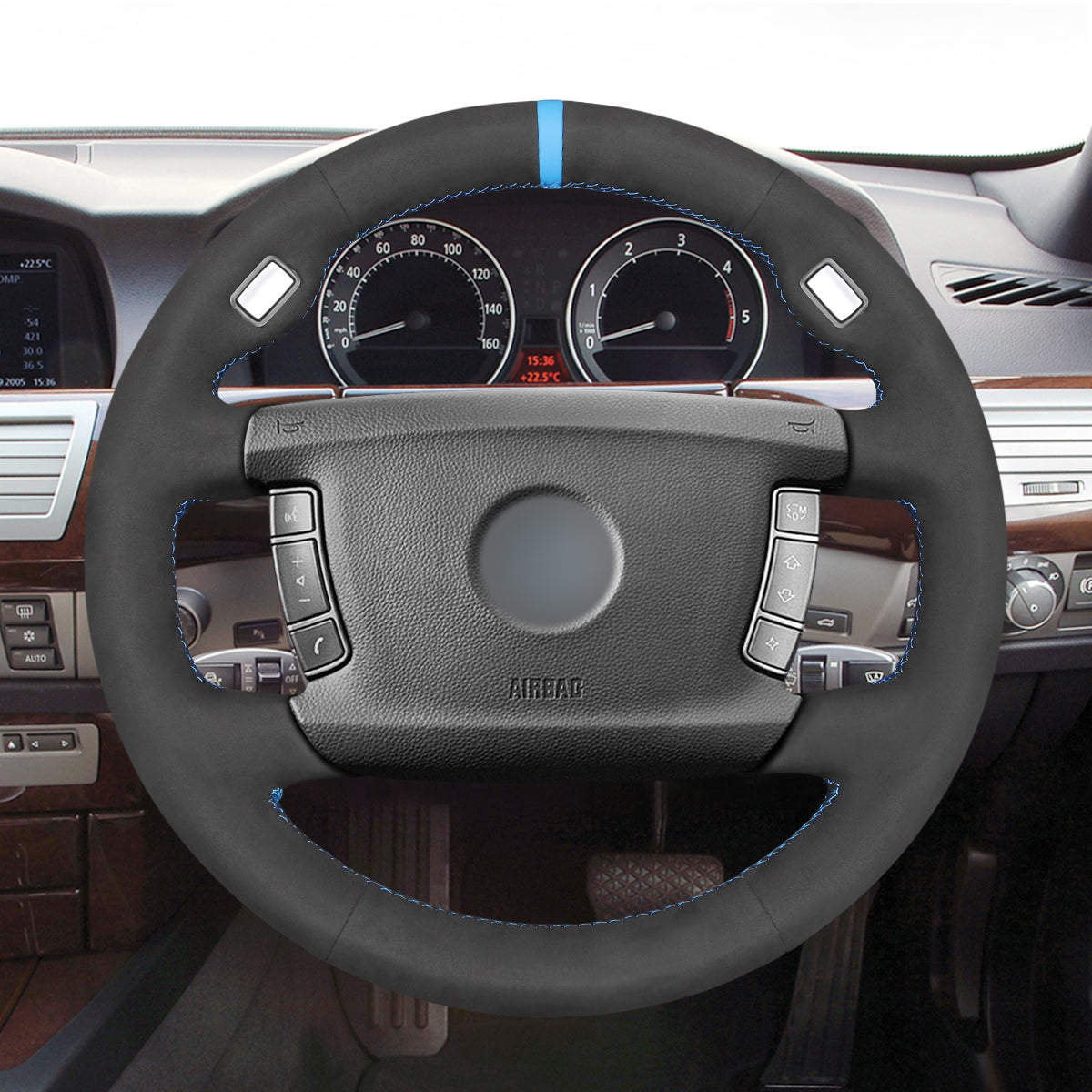 MEWANT Couvre Volant pour BMW 7 Series E65 E66