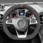 MEWANT Couvre Volant pour Mercedes-Benz AMG GT C190 R190 C 63 W205 CLA 45 C117 E 43 W213 SLC 43 SL 63