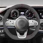 MEWANT Couvre Volant pour Mercedes-Benz AMG-Line AMG-Sport A-Class B-Class (W247) C-Class (W205) CLA-Class (C118) E-Class (W213)GLE-Class