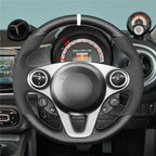 MEWANT Couvre Volant pour Mercedes-Benz Smart New Fortwo Forfour 2015-2017