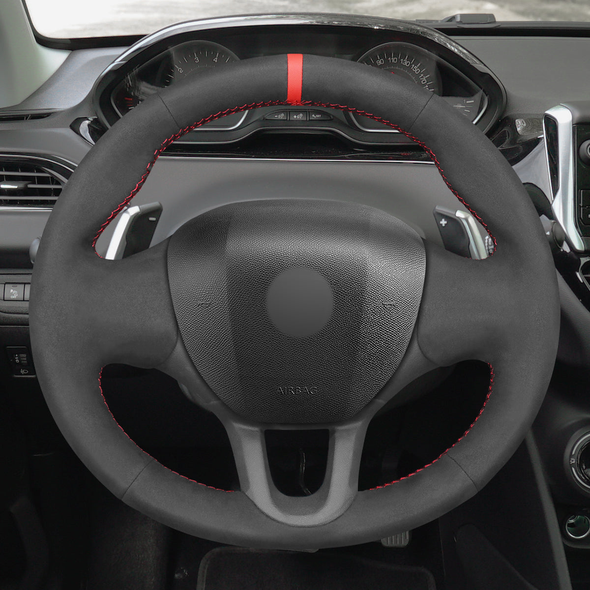 MEWANT Couvre Volant pour Peugeot 208 / 2008 / 308 / 308 SW 2014-2017