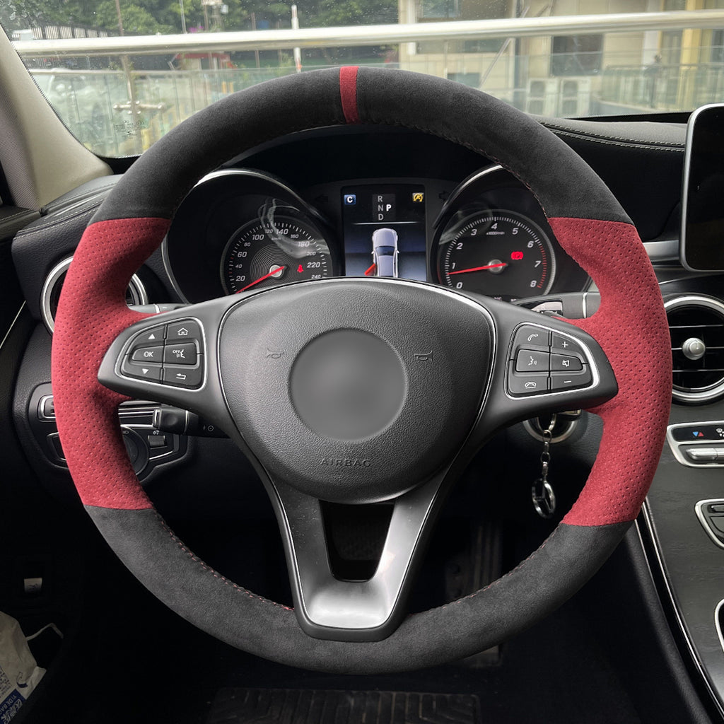 MEWANT Couvre Volant pour Mercedes-Benz A-Class B-Class C-Class CLA-Class CLS-Class E-Class (W213) EQV (W447) GLC-Class (X253C253) GLE-Class (W166C292) (W470)