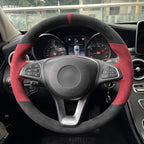 MEWANT Couvre Volant pour Mercedes-Benz A-Class B-Class C-Class CLA-Class CLS-Class E-Class (W213) EQV (W447) GLC-Class (X253C253) GLE-Class (W166C292) (W470)