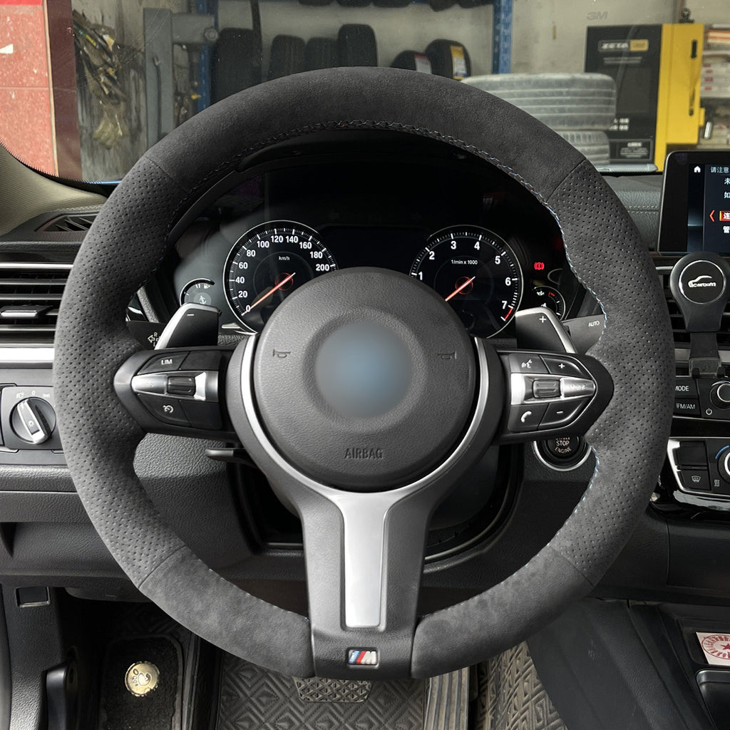 MEWANT Couvre Volant pour BMW (M Sport) X6 X5X4 X3 X2 X1 F12 F10 F32 F34 F20 F21 M135i F45 F46  F22 F23 M235i F30 F31 2015-2019