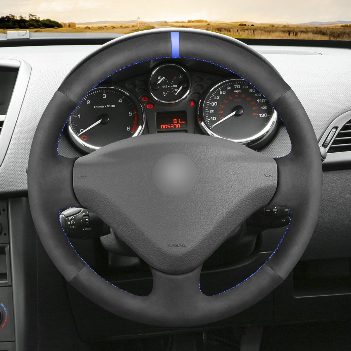 MEWANT Couvre Volant pour Peugeot 206 207 CC 207 SW Expert Partner