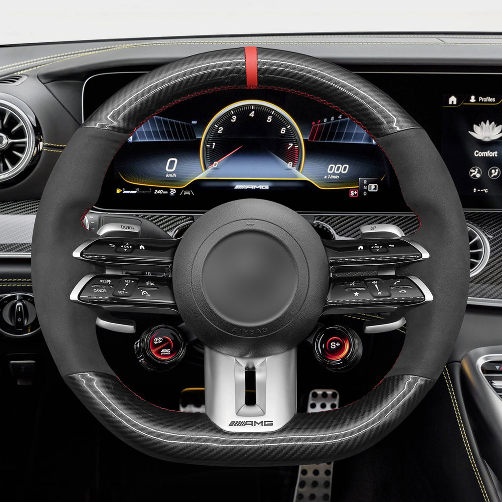 MEWANT Couvre Volant pour Mercedes-Benz AMG CLS53 (C257)  E53 (W213) E63 (W213) EQS 53 (V297)T (C190R190)