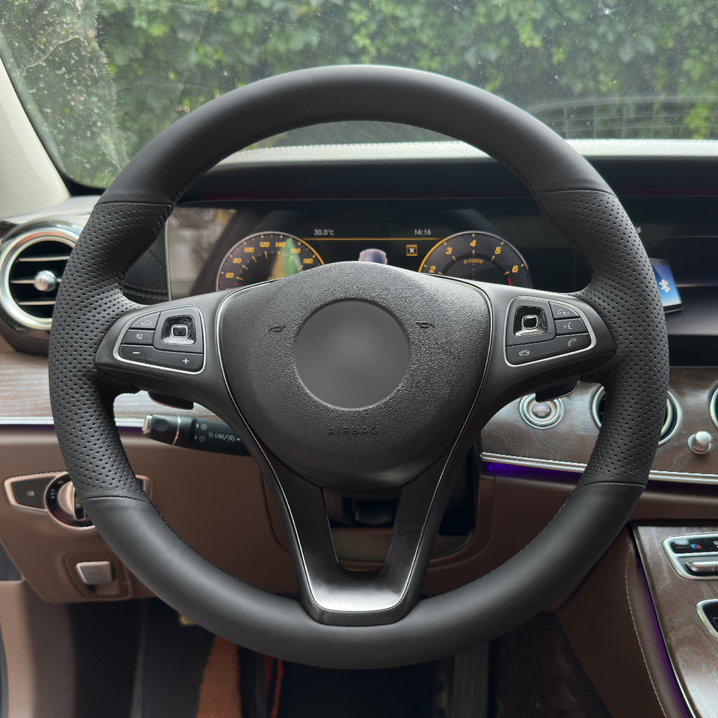 MEWANT Couvre Volant pour Mercedes-Benz A-Class B-Class C-Class CLA-Class CLS-Class E-Class (W213) EQV (W447) GLC-Class (X253C253) GLE-Class (W166C292) (W470)