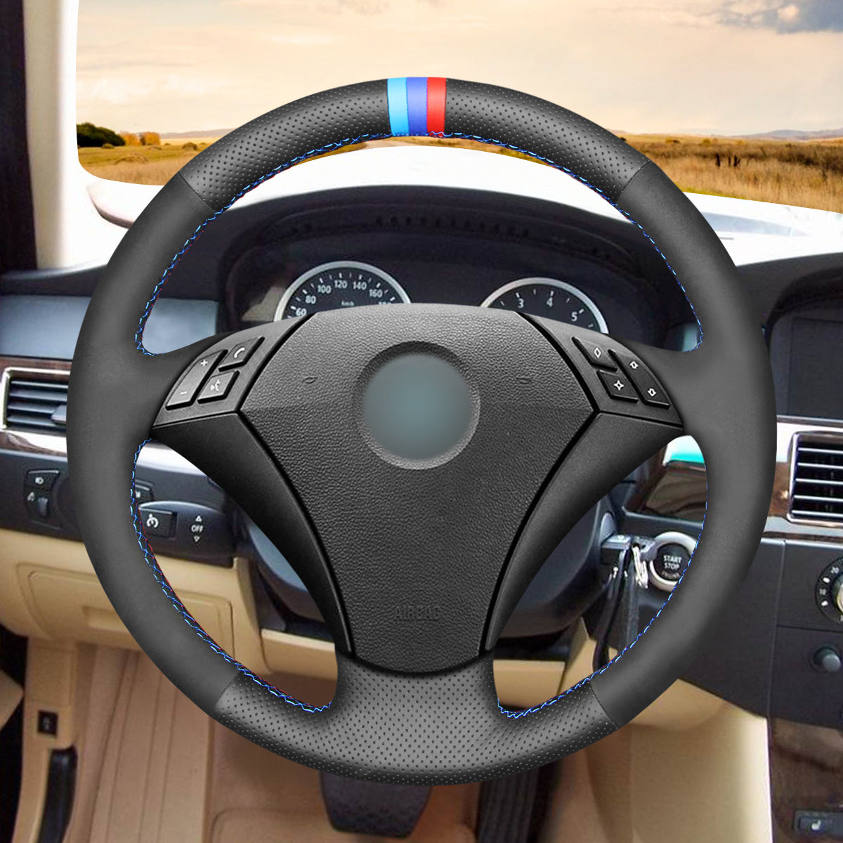MEWANT Couvre Volant pour BMW 5 Series E60 E61 2004-2009