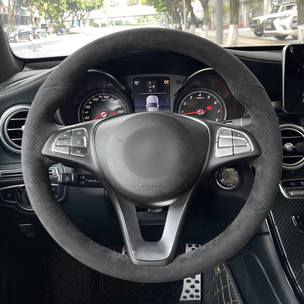 MEWANT Couvre Volant pour Mercedes-Benz A-Class B-Class C-Class CLA-Class CLS-Class E-Class (W213) EQV (W447) GLC-Class (X253C253) GLE-Class (W166C292) (W470)