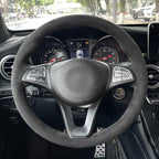 MEWANT Couvre Volant pour Mercedes-Benz A-Class B-Class C-Class CLA-Class CLS-Class E-Class (W213) EQV (W447) GLC-Class (X253C253) GLE-Class (W166C292) (W470)