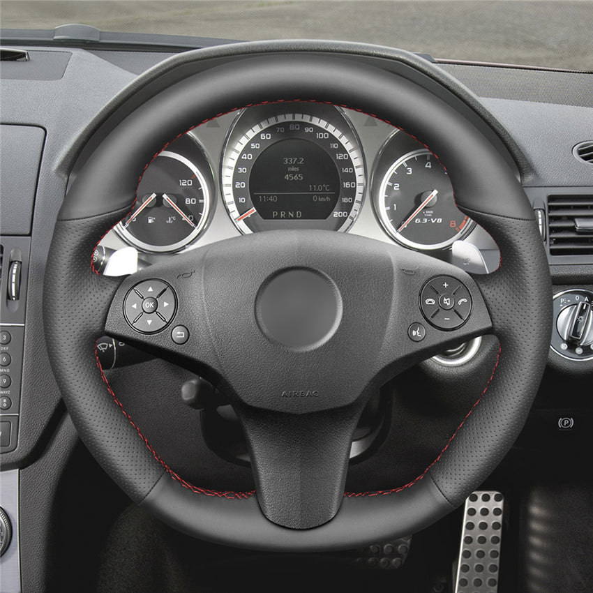 MEWANT Couvre Volant pour Mercedes-Benz AMG C63 W204 CLS-Class C219 CLS 63 E 63 AMG W212 AMG SL 63 R230SLS AMG C197 R197