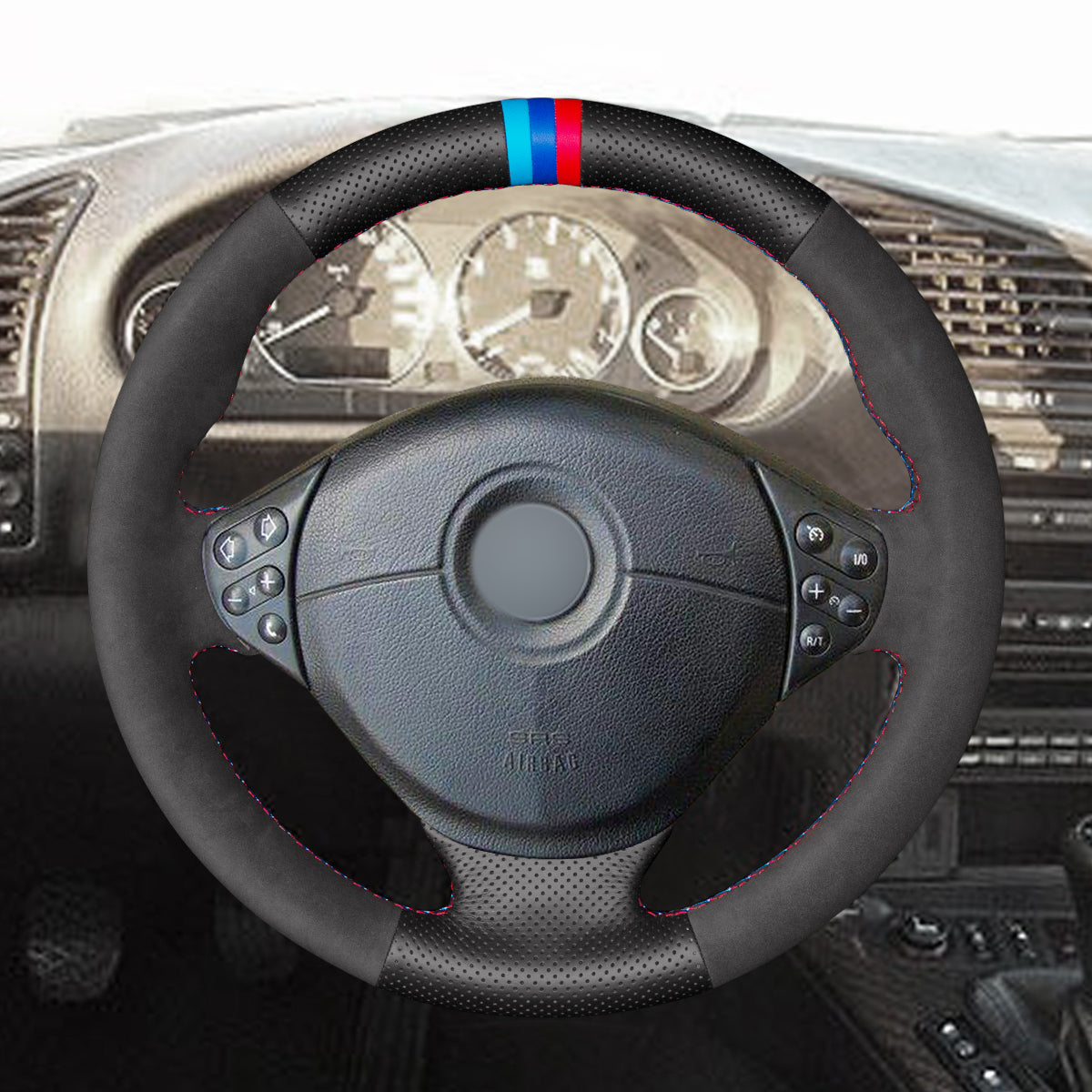 MEWANT Couvre Volant pour BMW 3 Series E36  5 Series E39 7 Series E38 Z3 M3 E36 M5 E39