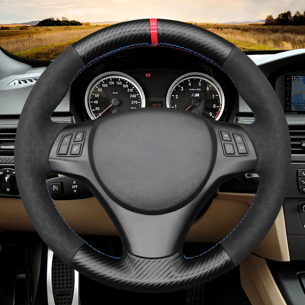 MEWANT Couvre Volant pour BMW E87 E90 E81  E82 E88 E82 E90 E91 E92 E93 E84 2007-2013