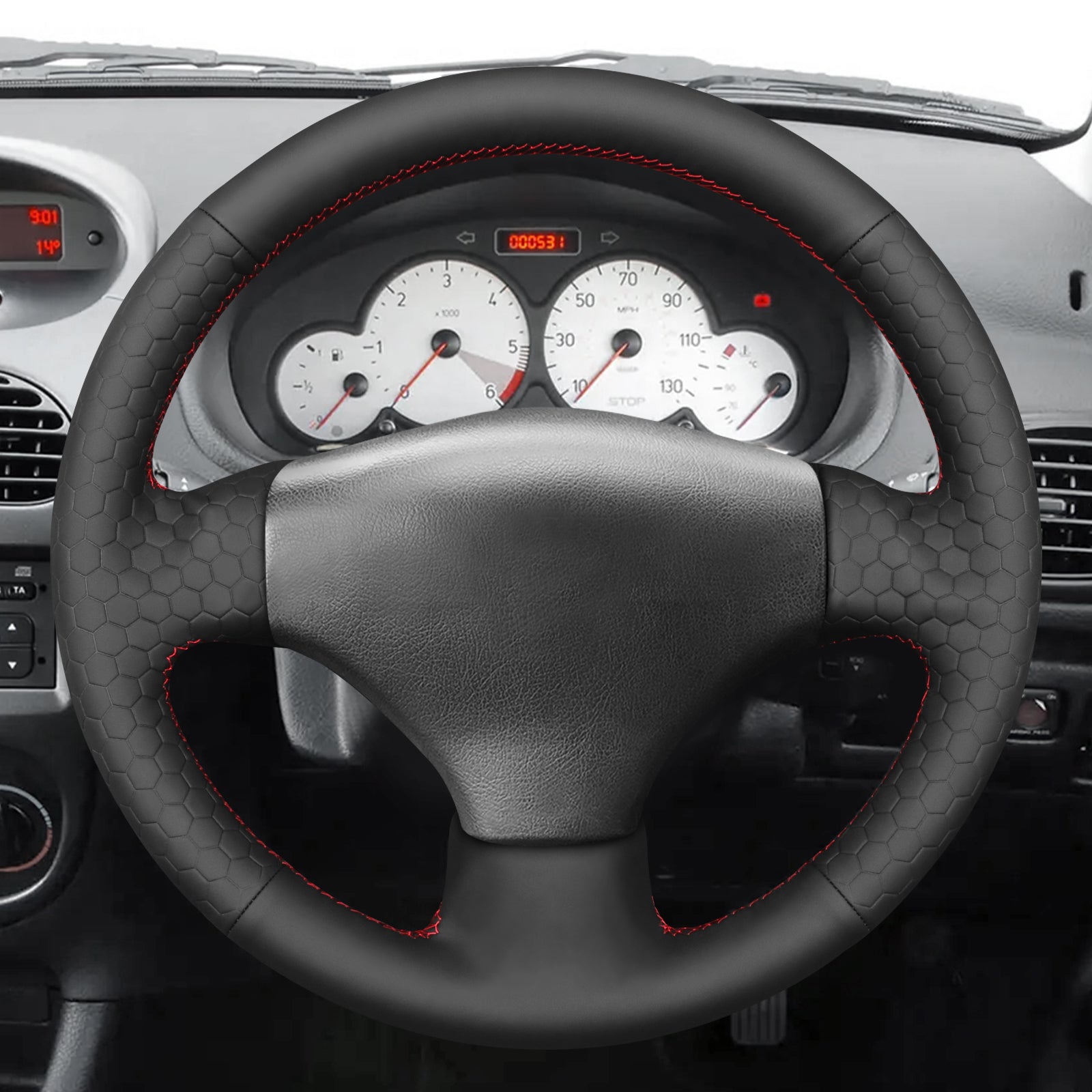 MEWANT Couvre Volant pour Peugeot 206 2001-2009 / 206 SW 2002-2007
