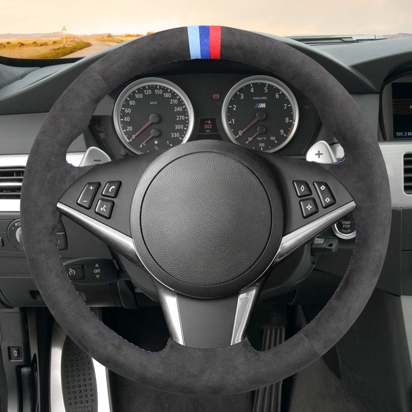MEWANT Couvre Volant pour BMW M5 E60 E61 E63 E64