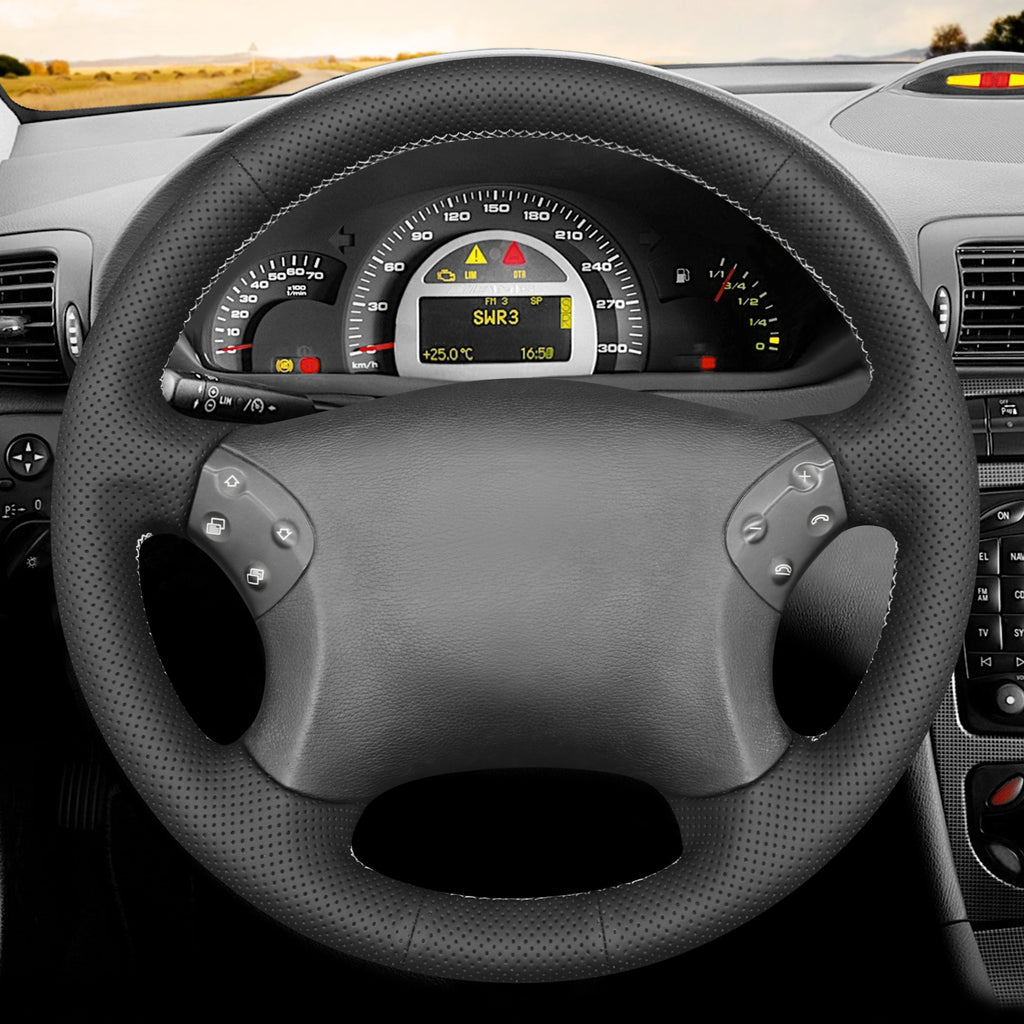 MEWANT Couvre Volant pour Mercedes-Benz C-Class W203 2001-2007 C32 AMG 2002-2003
