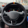 MEWANT Couvre Volant pour VW Caddy Crafter Passat Golf 7 Polo Arteon Tiguan Touareg Passat Jetta Variant 2015-2021